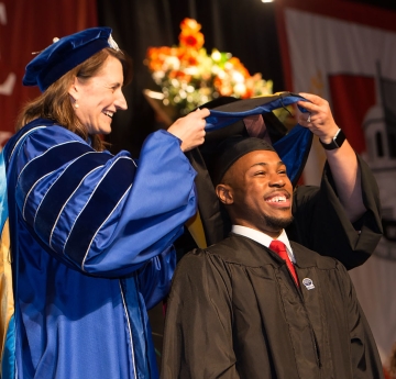 Commencement student